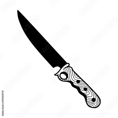 chef's knife vector illustration