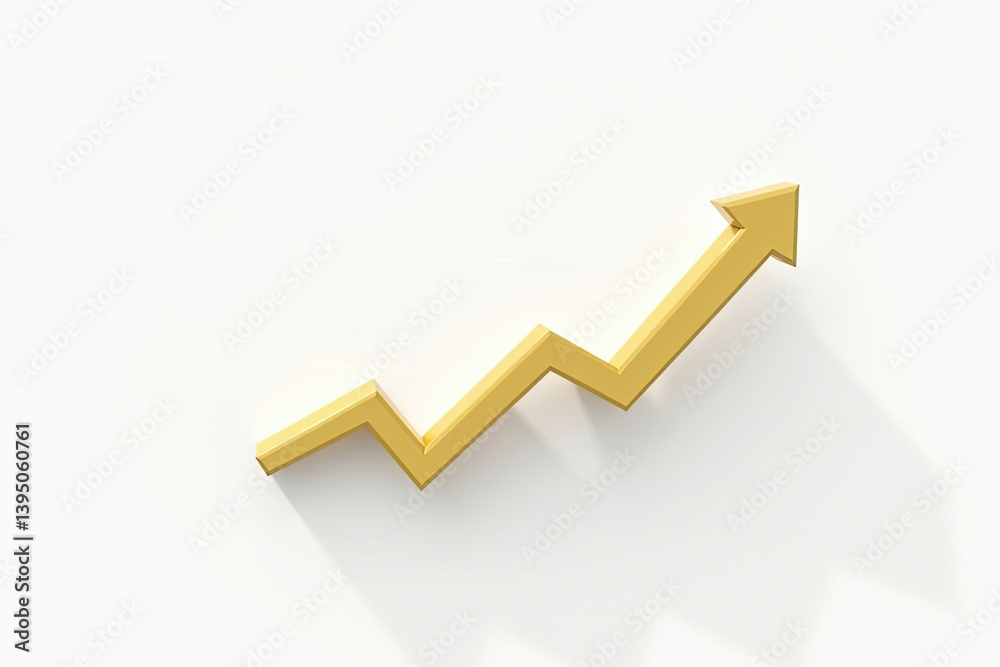 Graphic design render of a simple line chart Graphic design render of a simple line chart