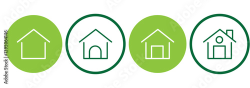 House icon set for web and mobile app. Home sign and symbol
