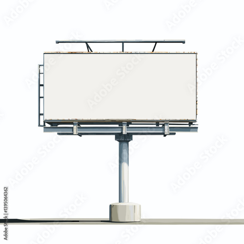 Blank White Billboard Mockup on a Clear Day