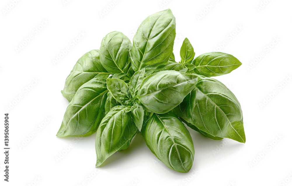 Fresh basil leaves on a white background. Healthy lifestyle. Superfood. Fresh basil leaves on a white background. Healthy lifestyle. Superfood.