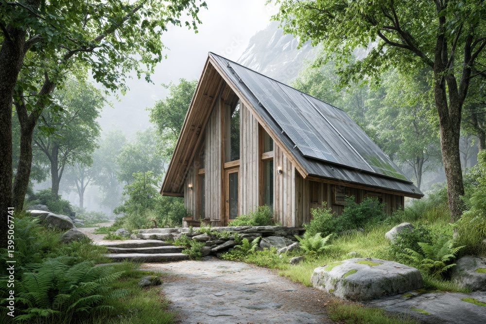 A Beautiful Sustainable Cabin in the Woods Surrounded by Nature's Vibrant Landscapes A Beautiful Sustainable Cabin in the Woods Surrounded by Nature's Vibrant Landscapes