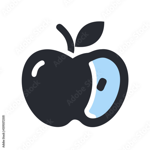 Crisp Apple Icon Vector Design