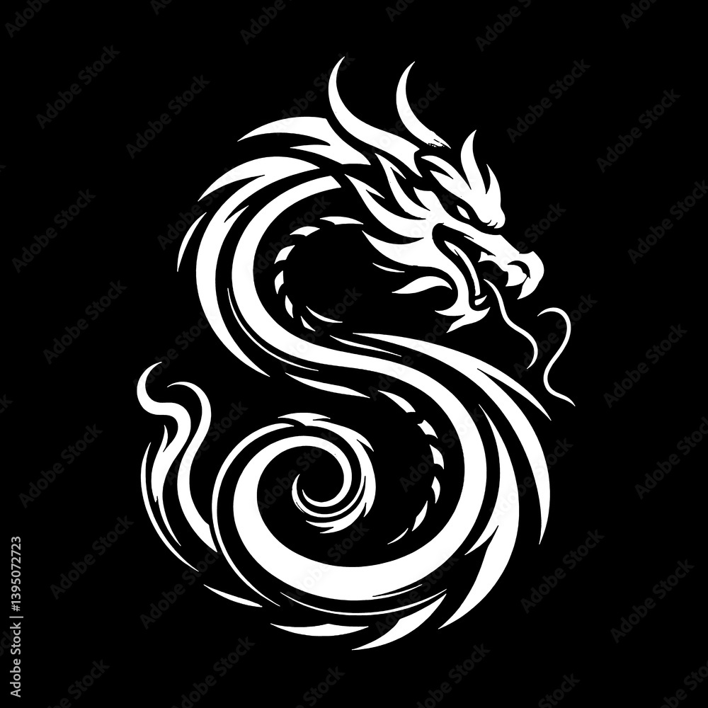 Obraz premium dragon tattoo design