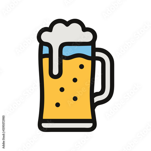 Refreshing Beer Icon Vector Design