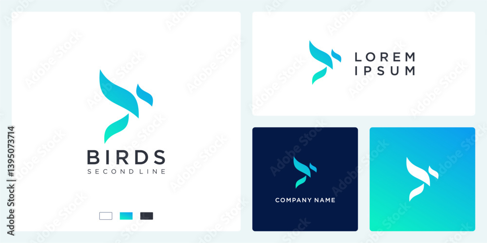 Obraz premium Simple eagle bird logo design template