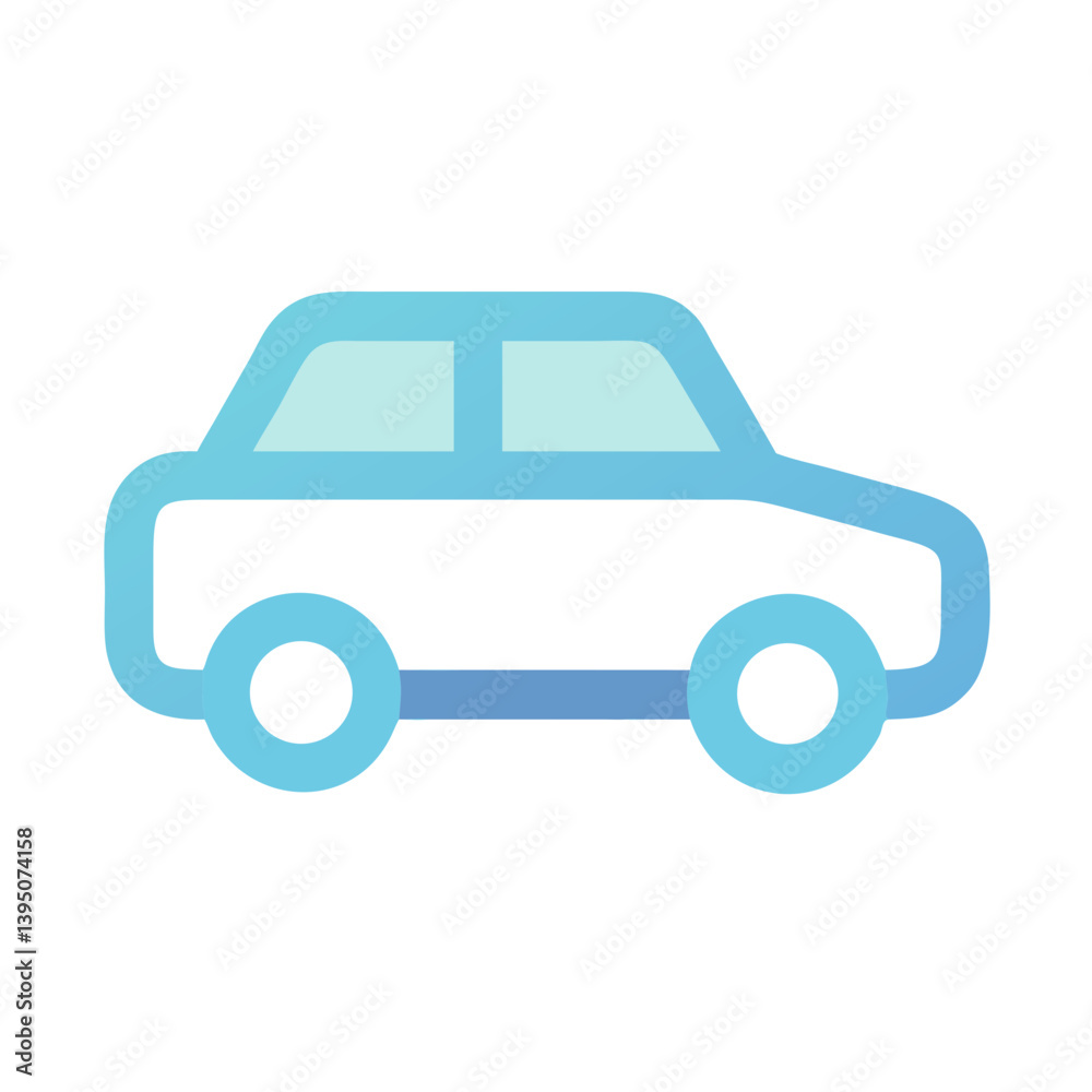 Obraz premium Sleek Car Icon Vector Design