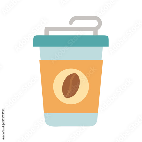 Stylish Coffee Icon Vector for Beverage, Cafe, and Drink Designs
