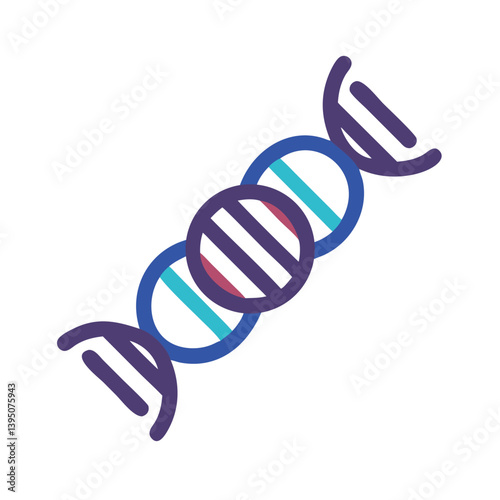 Innovative DNA Icon Vector for Science, Biology, and Genetics