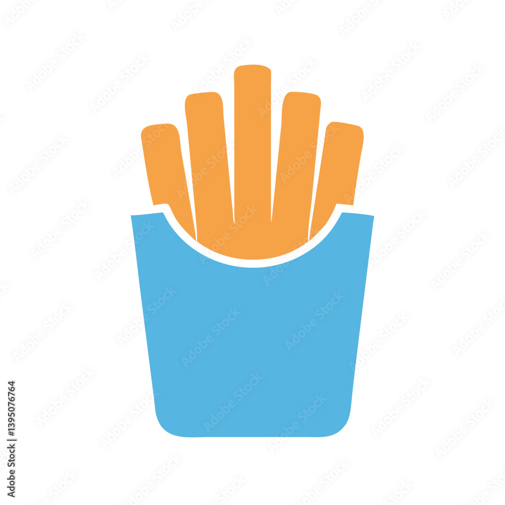 French Fries Icon Vector – Fast Food Snack and Crispy Potato Symbol French Fries Icon Vector – Fast Food Snack and Crispy Potato Symbol