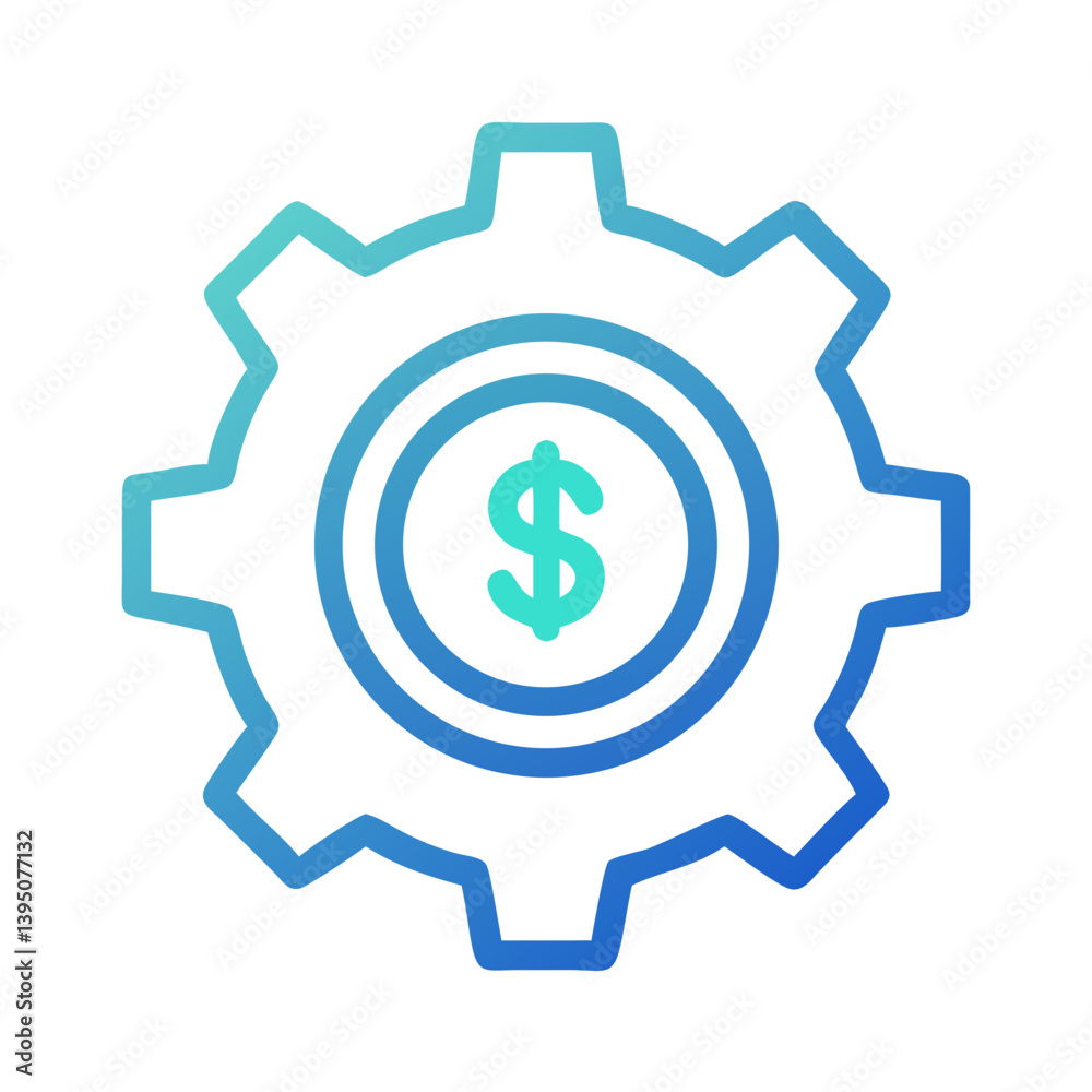 Gear with Dollar Symbol Icon – Finance Settings and Economic Management Vector Gear with Dollar Symbol Icon – Finance Settings and Economic Management Vector