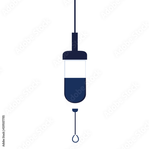 Medical Iv Drip Bag Minimalist Illustration