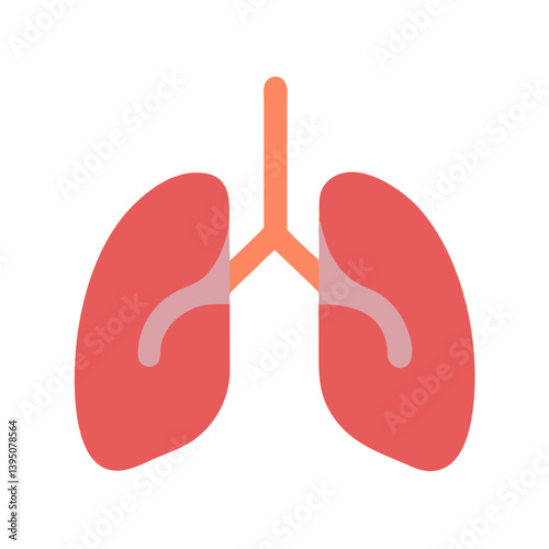 Vector Lung Icon for Health Design