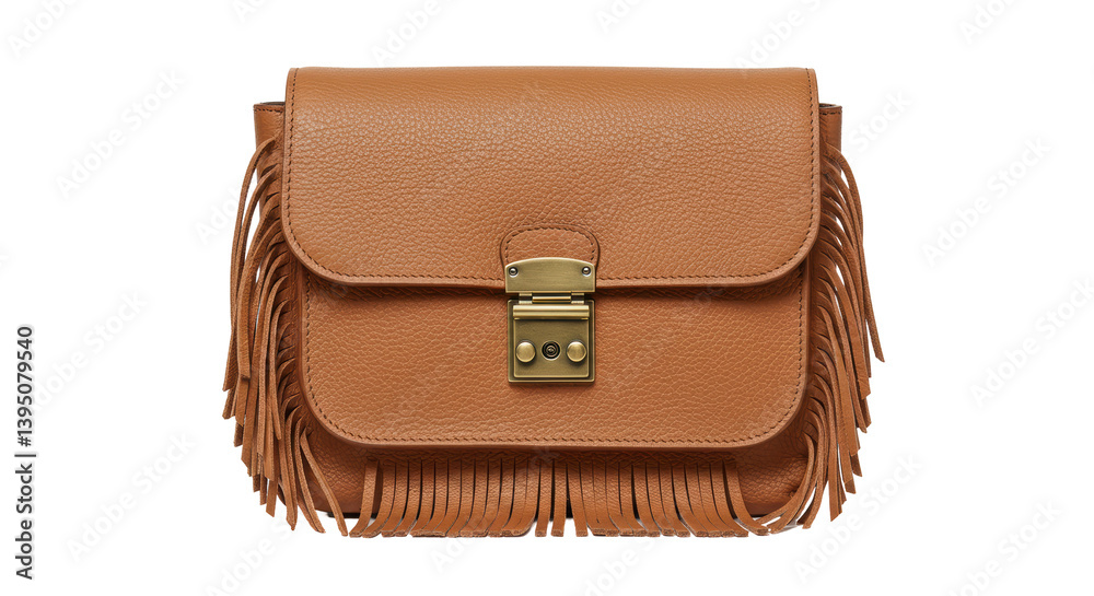 Fotografie Isolated Leather Fringe Bag