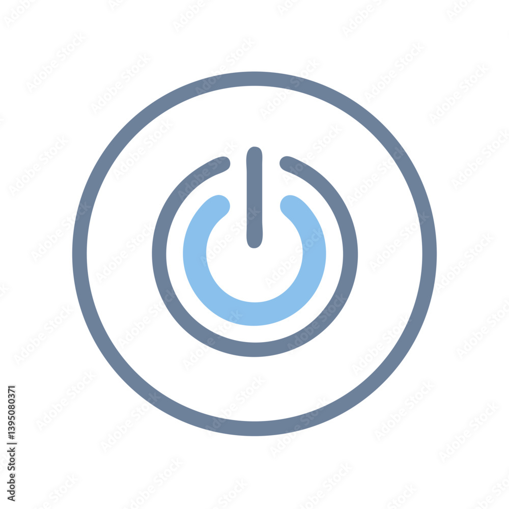 Vector Power Button Icon for Modern Design Vector Power Button Icon for Modern Design
