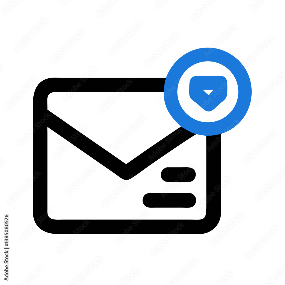 Received Message Notification Icon Vector – Communication and Alert Symbol Design Received Message Notification Icon Vector – Communication and Alert Symbol Design