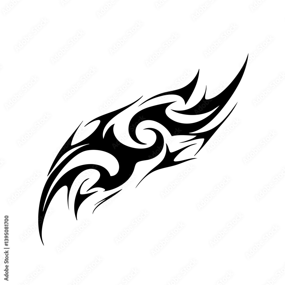 Tribal Flame Tattoo Design Logo Vector Tribal Flame Tattoo Design Logo Vector