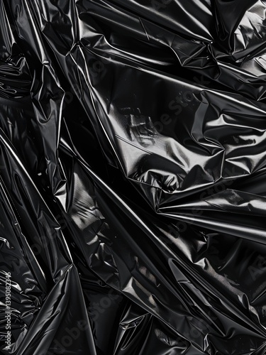 Dark Crinkled Metallic Surface presents a rich, textured appearance resembling crumpled foil or frosted metal. The shimmering silver tones and irregular patterns create a cold, icy, and modern aesthet