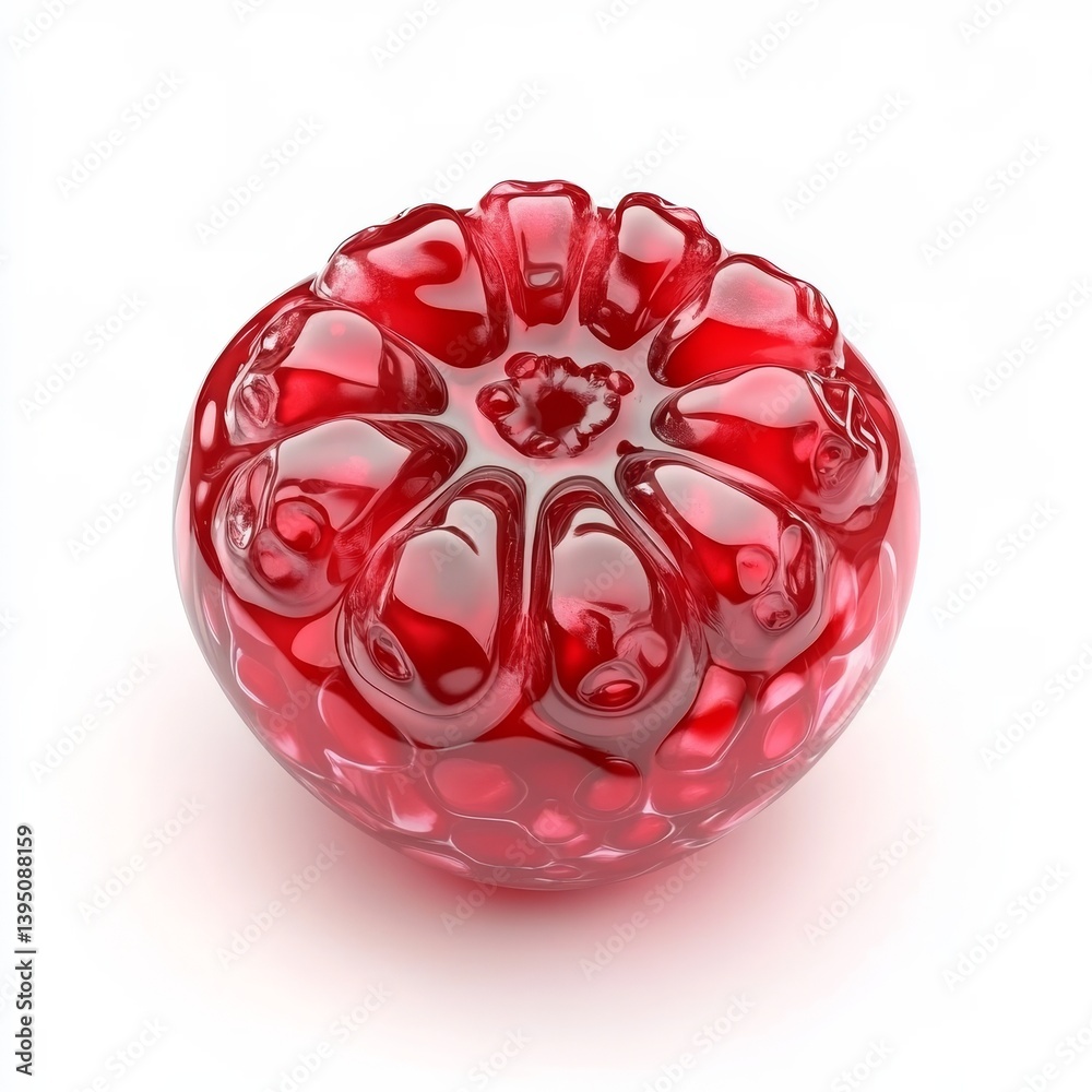 Isolated fresh pomegranate.