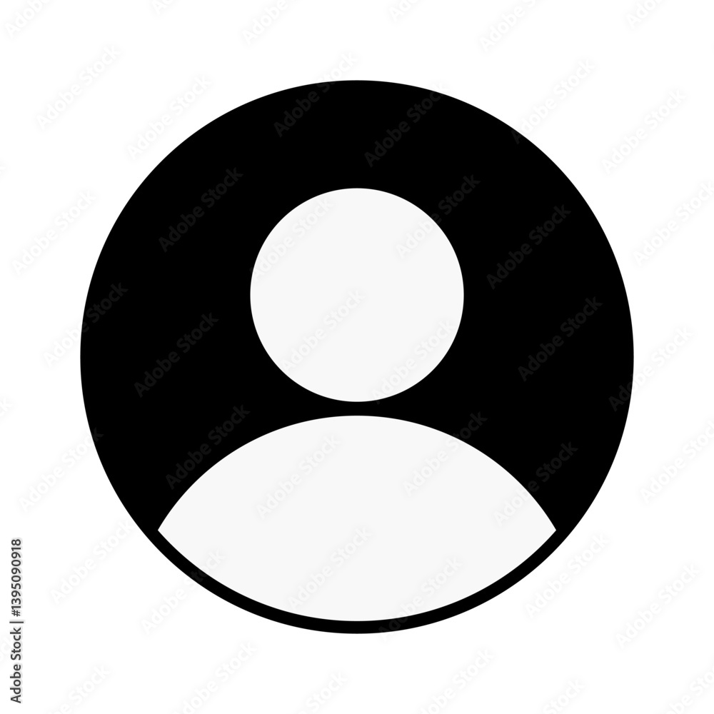 Avatar default user profile icon simple flat vector. Social media profile picture black and white symbol. User account dp symbol isolated on a transparent background, vector illustration. Avatar default user profile icon simple flat vector. Social media profile picture black and white symbol. User account dp symbol isolated on a transparent background, vector illustration.