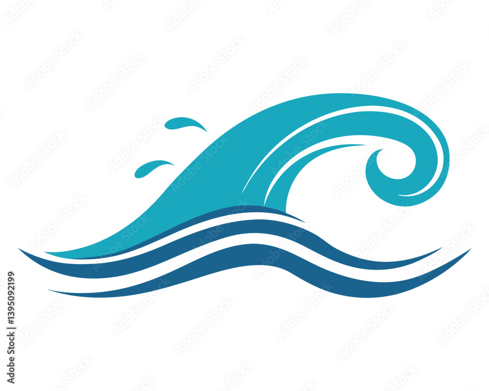 Simple wave design, sea wave background Simple wave design, sea wave background