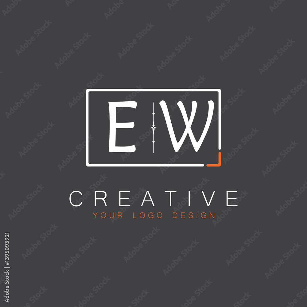 Fototapeta premium initial monogram logo for Creative with square style design.