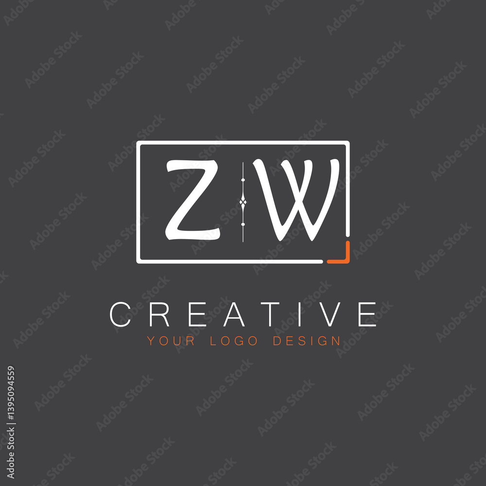 Fototapeta premium initial monogram logo for Creative with square style design.