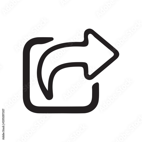 Share arrow icon reply send forward icons button. Connection symbol. Vector Illustration