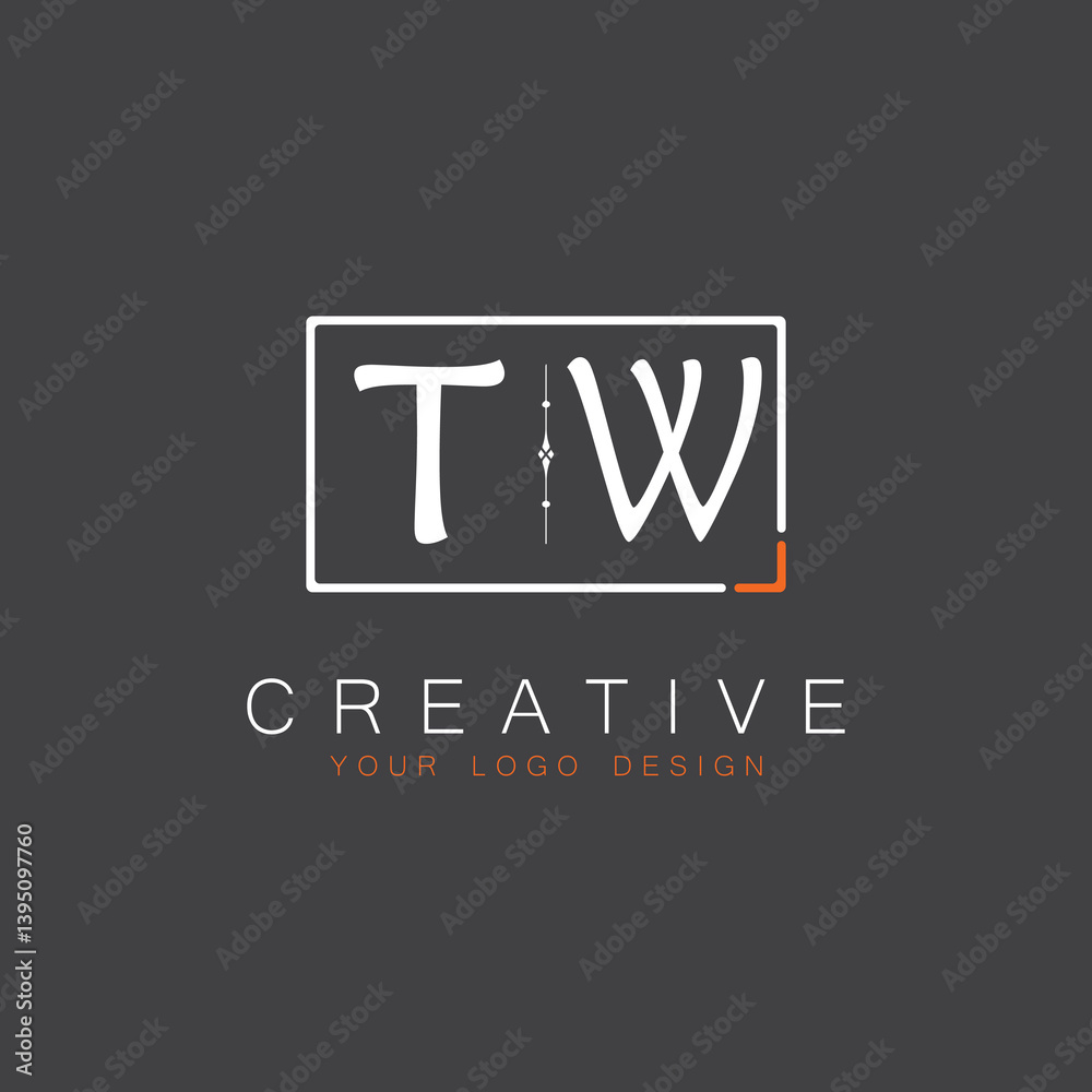 Fototapeta premium initial monogram logo for Creative with square style design.