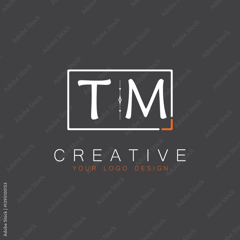 Fototapeta premium initial monogram logo for Creative with square style design.