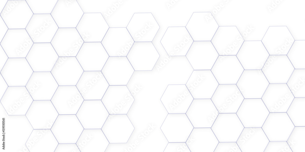 Naklejka premium Abstract background with seamless pattern with hexagons .Hexagonal white hexagons honeycomb wallpaper. Modern simple style hexagonal graphic concept.