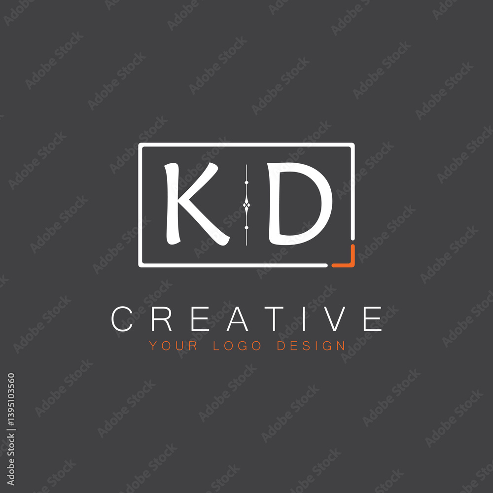 Fototapeta premium initial monogram logo for Creative with square style design.