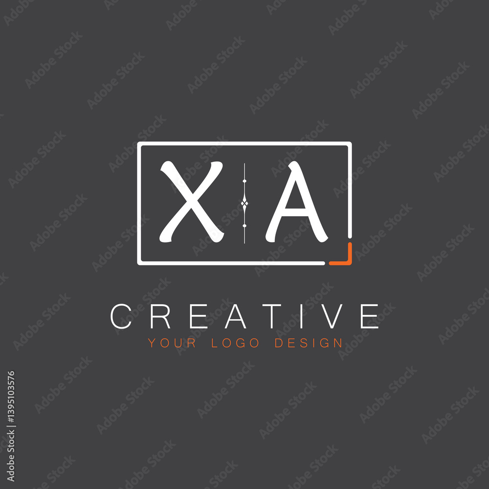 Fototapeta premium initial monogram logo for Creative with square style design.
