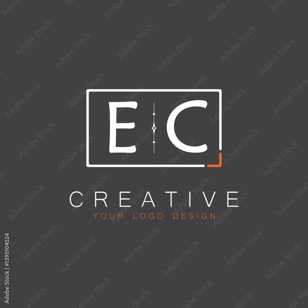 Fototapeta premium initial monogram logo for Creative with square style design.
