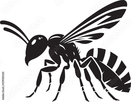 Carpenter Ant Vector | Black Ant Silhouette Clipart Illustration	
