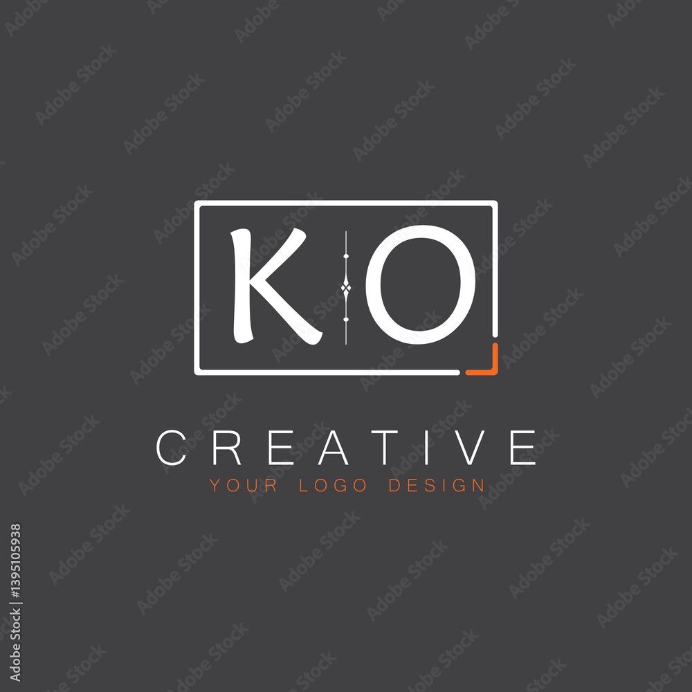 Fototapeta premium initial monogram logo for Creative with square style design.