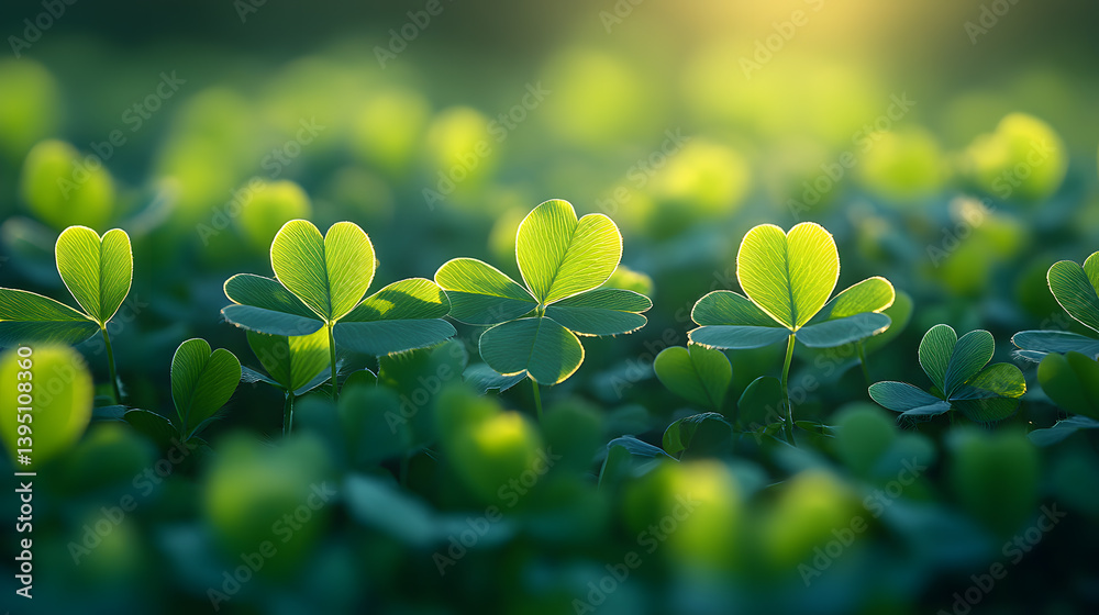 Close-up photography of a patch of clover, with the intricate shapes of their leaves and the softness of their tiny blooms in perfect focus.