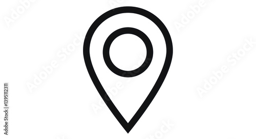 Isolated Location Pin Icon