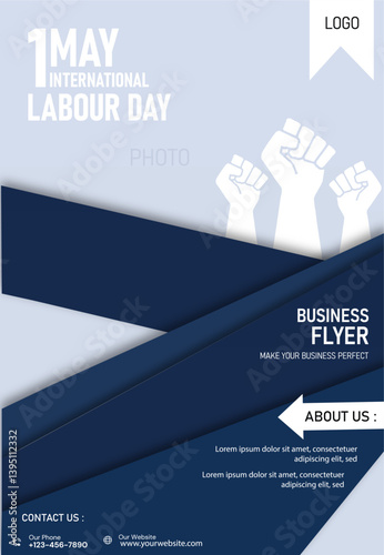 Minimal International labor day vector  social media poster or flyer design for celebrate labor day .