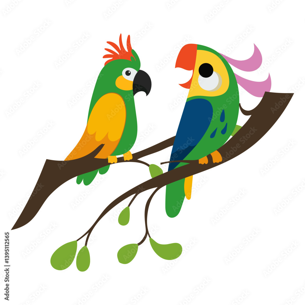 Fototapeta premium PARROTS CLIPART