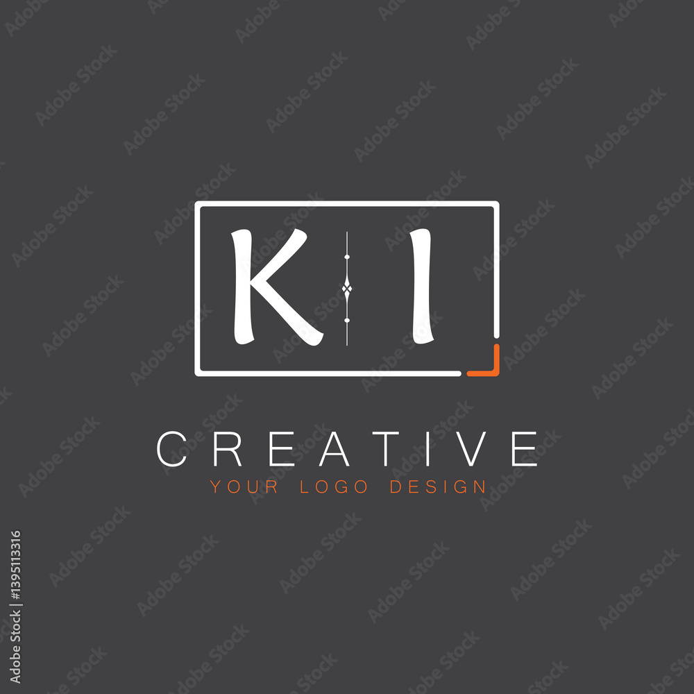 Fototapeta premium initial monogram logo for Creative with square style design.