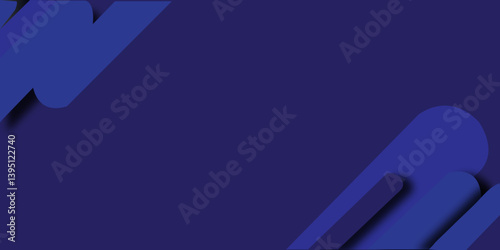 Dark blue abstract 3D render with a folded paper corner design