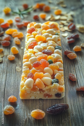 soft organic baby bars on wooden surface photo