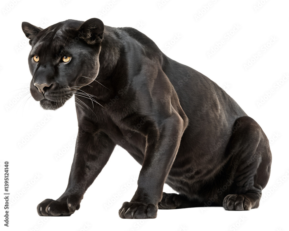 Fototapeta premium panther on transparent background