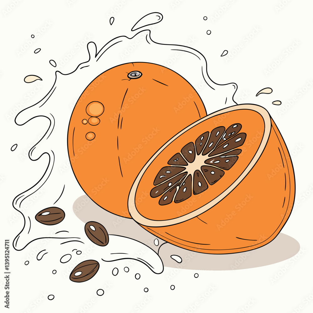 Tangerina fresca, suculento. Fundo branco com gotas de água, splash. Comidas, frutas maduras e frescas.