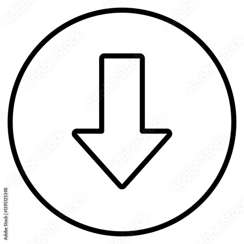 Download Icon. Editable Stroke