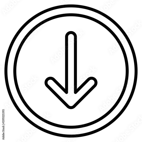 Download Icon. Editable Stroke