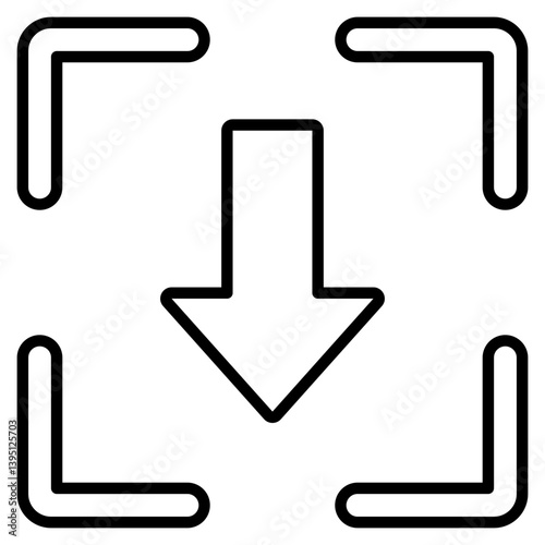 Download Icon. Editable Stroke