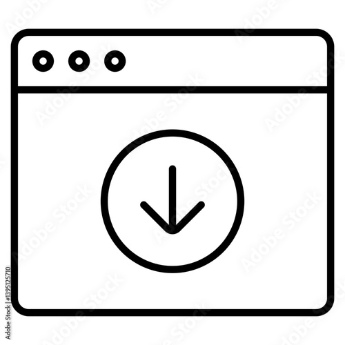 Download Icon. Editable Stroke