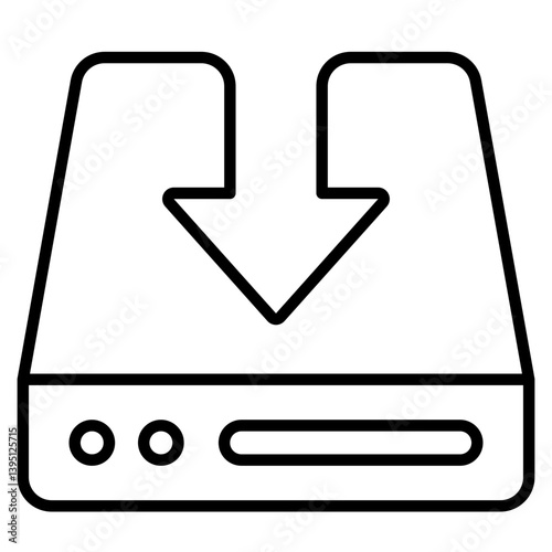Download Icon. Editable Stroke